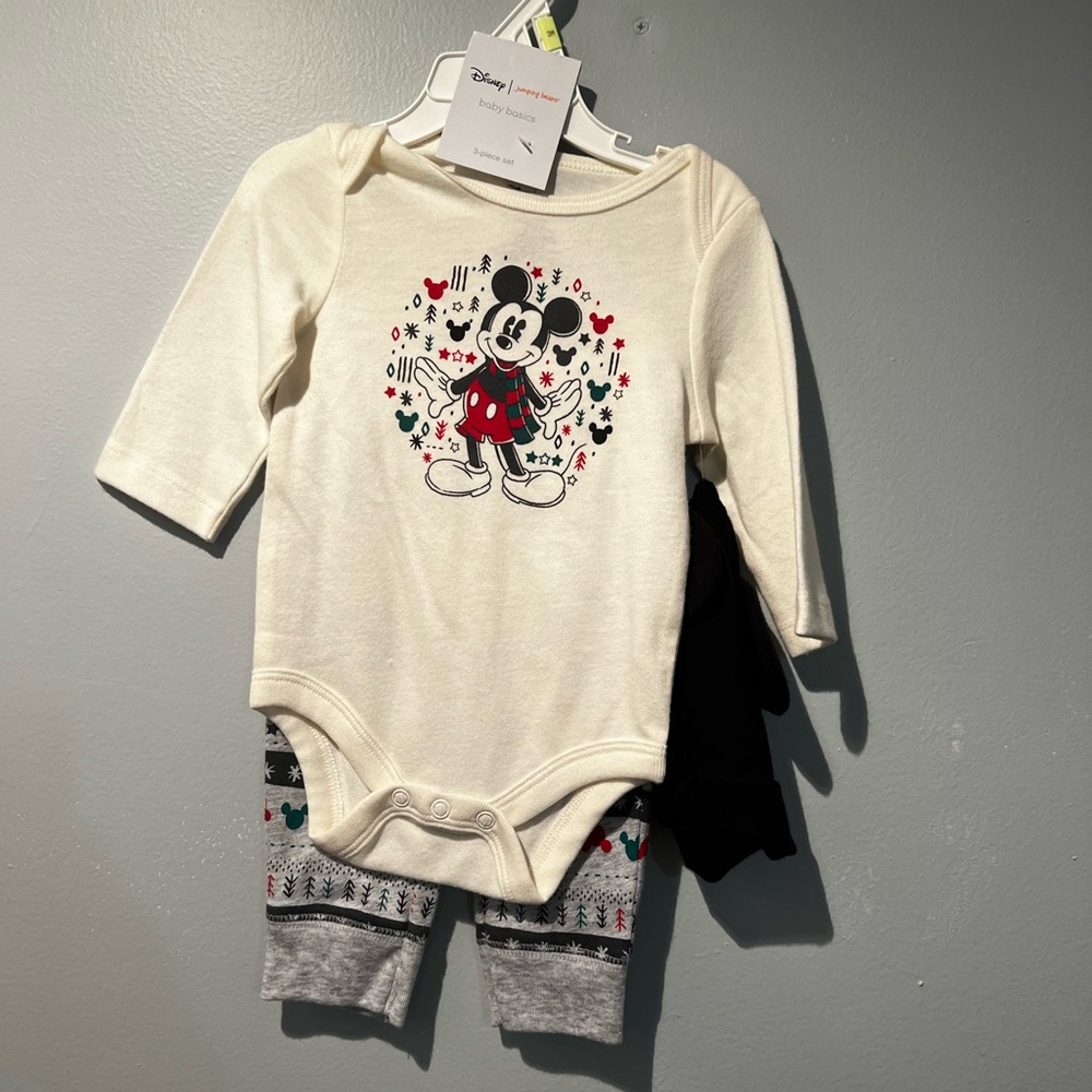 Disney Christmas baby outfit with Mickey Hat